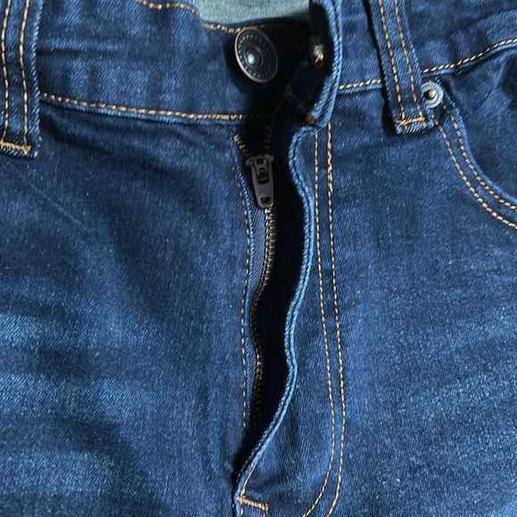 Slim Fit Lazer Dark Denim Shorts - Picture 5 of 7